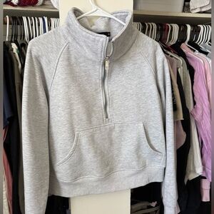 Amazon cropped half zip sweatshirt